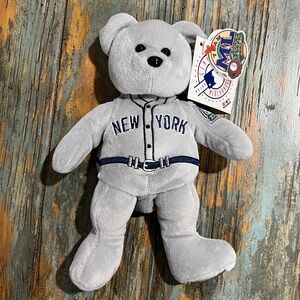 ⚾️ NWT Vintage New York Yankees JETER Team Beans Authentic MLB Bear Beanie Plush